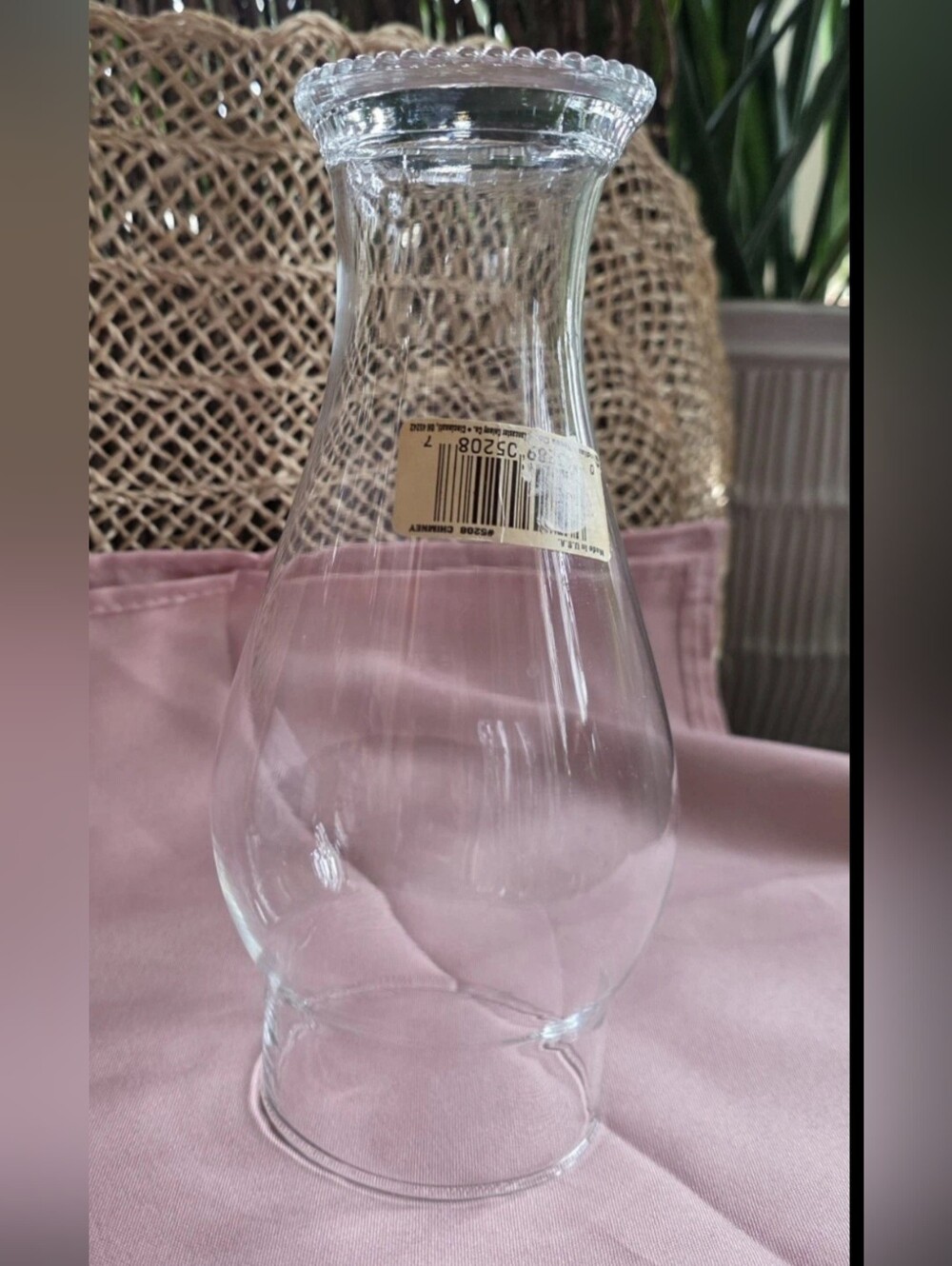 Vintage Indiana Glass Hurricane Lamp Shade